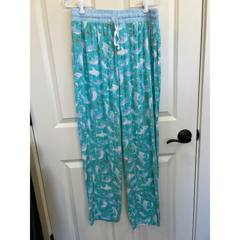 Little Sleepies Shark Soirée Men's Bamboo Pajama Pants Size Large